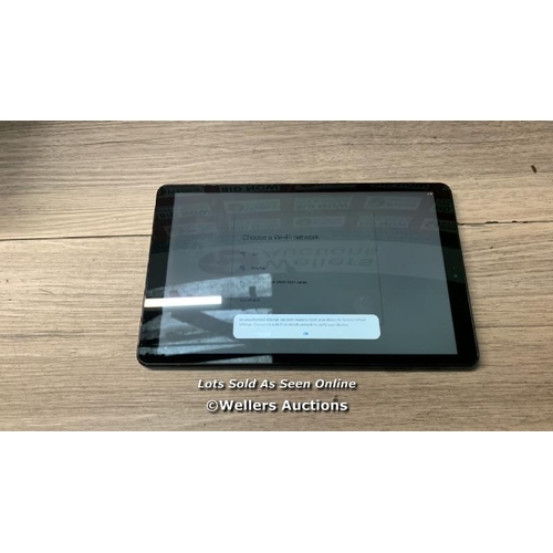 7114 - SAMSUNG GALAXY TAB A / 32GB / WI-FI / 4G / MODEL SM-T595X / SN: R52M313NBSD / GOOGLE ACCOUNT LOCKED ... 