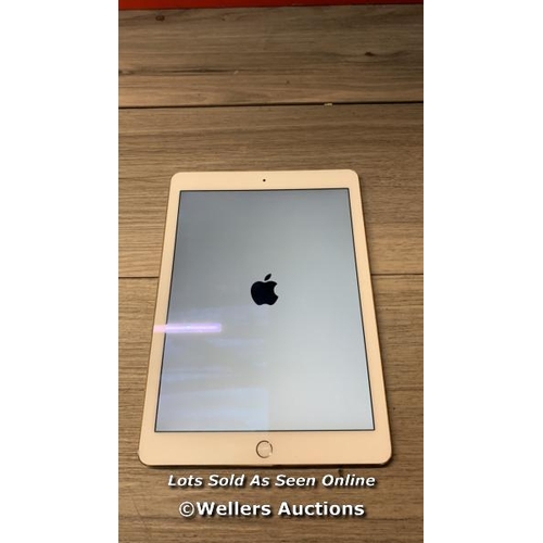 7124 - APPLE IPAD AIR 2 / A1566 / 128GB / SERIAL: DMPNGCV3G5W3 / I-CLOUD (ACTIVATION) LOCKED / RESTORED TO ... 