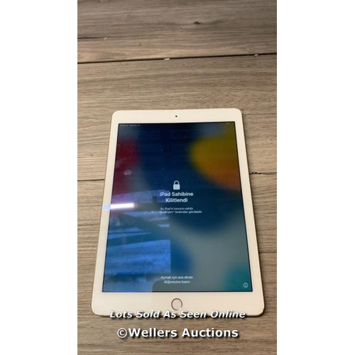 7125 - APPLE IPAD AIR 2 / A1567 / 64GB / SERIAL: DMQNN84NG5YN / I-CLOUD (ACTIVATION) LOCKED / RESTORED TO F... 