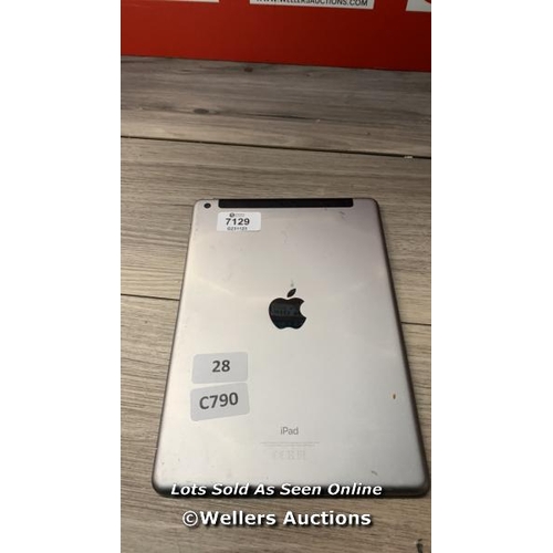 7129 - APPLE IPAD - 6TH GEN / A1954 / 32GB / SERIAL: GG7XP7Q6JF88 / I-CLOUD (ACTIVATION) LOCKED / RESTORED ... 