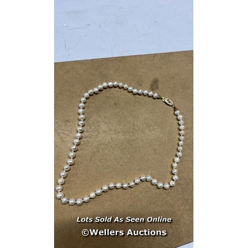 8347 - 1950S /1960S JAPANESE AKOYA SALTWATER PEARL NECKLACE 17