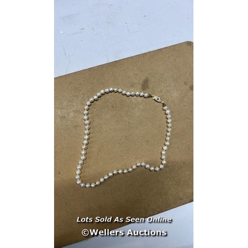 8347 - 1950S /1960S JAPANESE AKOYA SALTWATER PEARL NECKLACE 17