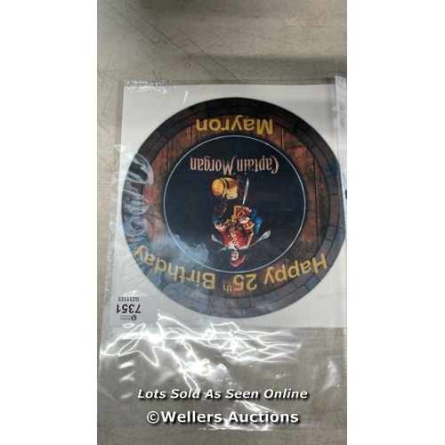 8395 - CAPTAIN MORGAN RUM EDIBLE CAKE TOPPERS HIGH QUALITY 8