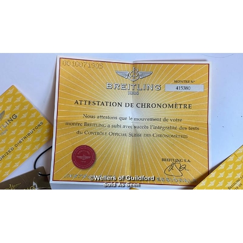 Breitling cosc certificate hot sale