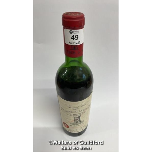 49 - 1971 Grand Vin Chateau Latour Premier Cru Bourgeois Medoc, 08349, 75cl / Please see images for fill ... 