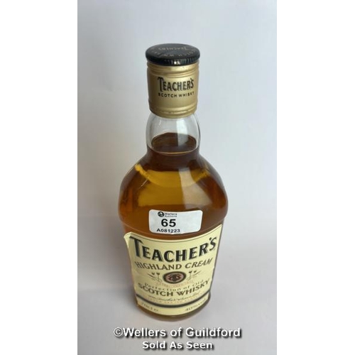 65 - Teachers Highland Cream Scotch Whisky, 70cl, 43% vol / Please see images for fill level and general ... 