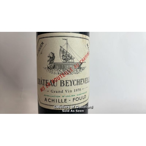 91 - Eight bottles of 1970 Chateau Beychevelle, Mis En Boutille Au Chateau, 75cl, In original wooden crat... 