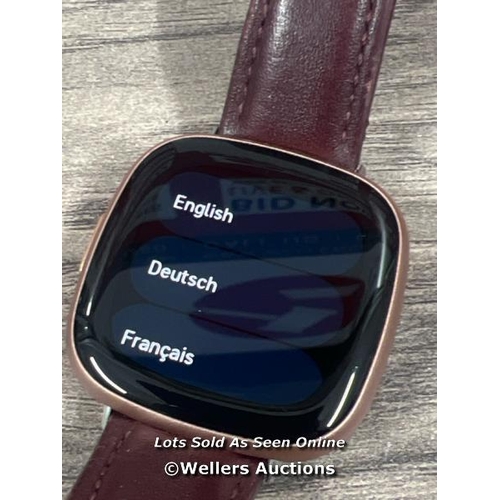 8041 - FITBIT VERSA 4 / PINK / POWERS UP / MINIMAL SIGNS OF USE / APPEARS FACTORY RESET / VERY MINOR SCRATC... 