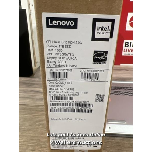 8070 - LENOVO IDEAPAD SLIM 5, INTEL CORE I5, 16GB RAM, 1TB SSD, 14 INCH OLED LAPTOP, 83BF0049UK / MINIMAL, ... 