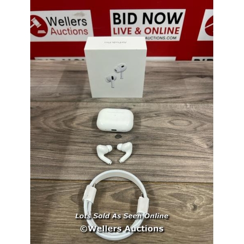 8073 - APPLE AIRPODS PRO (2ND GEN) / MQD83ZM/A / MAGSAFE CHARGING CASE WITH LANYARD LOOP / POWER UP / CONNE... 