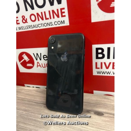 8075 - APPLE IPHONE XR 64GB - BLACK / POWERS UP / SIGNS OF USE / DISABLED(SEE IMAGES) / SCRATCHED