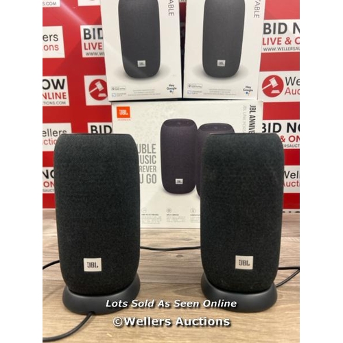 8078 - JBL LINK PORTABLE BLUETOOTH SPEAKER TWIN PACK / POWER UP / CONNECT TO BT / PLAY MUSIC / SIGNS OF USE