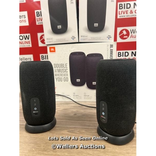 8078 - JBL LINK PORTABLE BLUETOOTH SPEAKER TWIN PACK / POWER UP / CONNECT TO BT / PLAY MUSIC / SIGNS OF USE