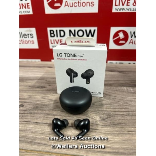 8083 - LG UFP5 WIRELESS EARBUDS / POWER UP / CONNECT TO BT / PLAY MUSIC / SIGNS OF USE