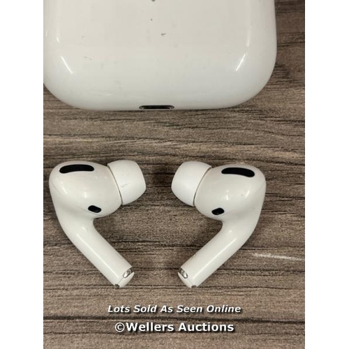 8107 - APPLE AIRPODS PRO / POWER UP / CONNECT TO BT / PLAY MUSIC / RIGHT AIRPOD IS DAMAGED(ONLY PLAYS LOUD ... 