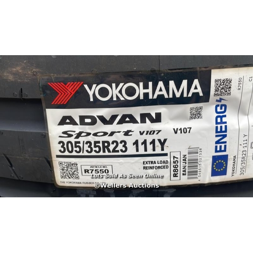 8202 - X4 305 35 23 111Y XL YOKOHAMA ADVAN SPORT V107 AMAZING A RATED TYRES  / Y