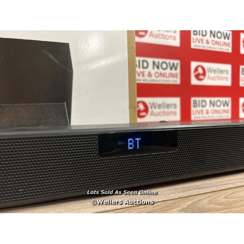 8122 - LG SN5, 2.1 CH, 400W, SOUNDBAR AND WIRELESS SUBWOOFER WITH BLUETOOTH / POWERS UP, SIGNS OF USE / NOT... 