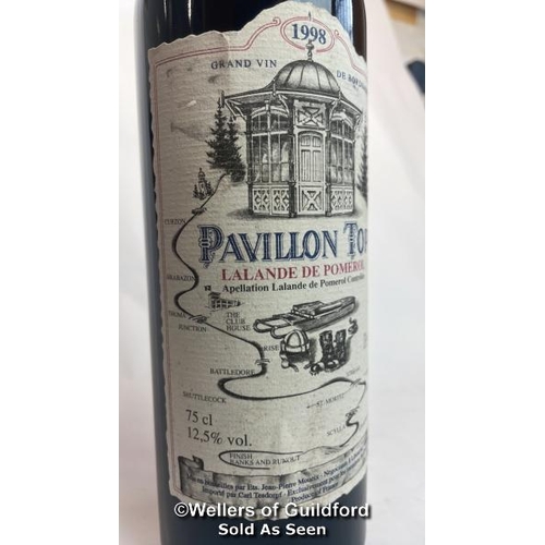 119 - 1998 Pavillon Top Lalande De Pomerol, Grand Vin De Bordeaux, 75cl, 12.5% vol / Please see images for... 