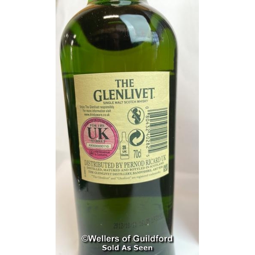 92 - The Glenlivet Single Malt Scotch Whisky, Aged 12 Years, 70cl, 40% vol, In original box / Please see ... 