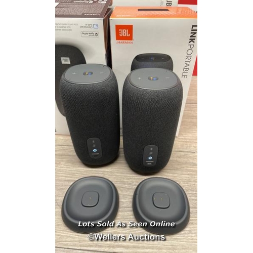 3803 - JBL LINK PORTABLE BLUETOOTH SPEAKER TWIN PACK / APPEARS NEW OPEN BOX / DS