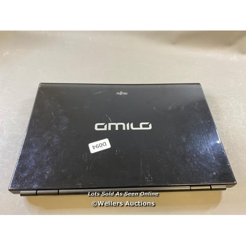 3816 - FUJITSU AMILO / 1GB RAM / HD REMOVED / INTEL CELERON / SN: YL1R023042 / POWERS UP & APPEARS FUNCTION... 