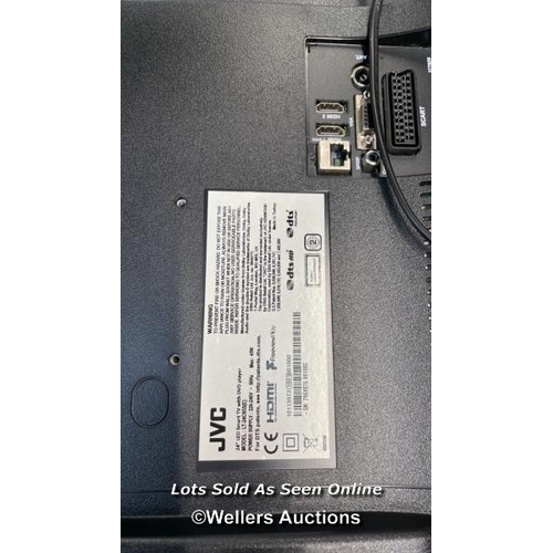 3925 - JVC LET SMART TV WITH DVD PLAYER MODEL: LT-246655 SN: 7964976.801000 / UNTESTED, NO PLUG, DMAGED SCR... 