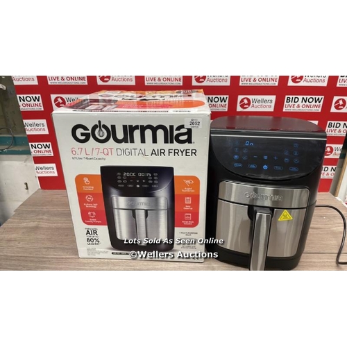 2052 - GOURMIA 6.7L DIGITIAL AIR FRYER / PRE-SET 10 ONE-TOUCH COOKING FUNCTIONS / FRYFORCE 360� TECHNOLOGY ... 