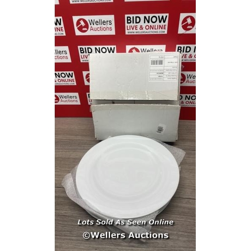 3053 - JOHN LEWIS SECONDS AD 28 RIM PLATE SO4 / NEW IN OPEN BOX / H59