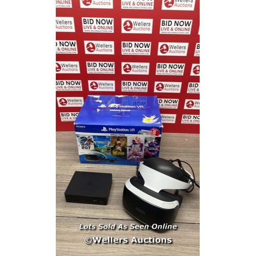 3061 - SONY PLAYSTATION VR MEGA PACK CUH-ZVR2 / MINIMAL SIGNS OF USE, UNTESTED, SEE IMAGES / H50