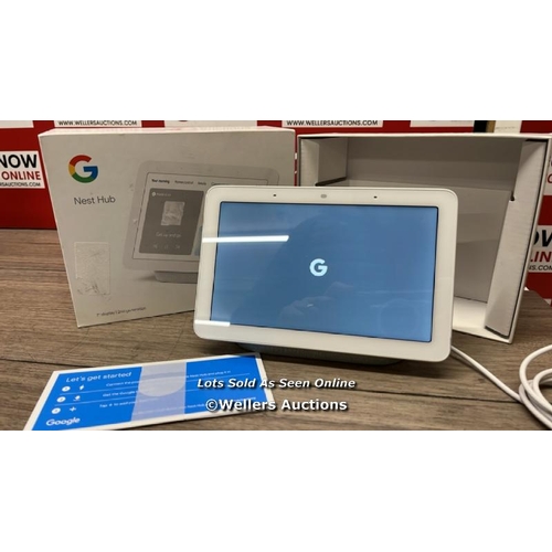 3115 - GOOGLE NEST HUB GA01331-GB / VERY MINIMAL SIGNS OF USE / POWERS UP / SEE IMAGES / NOT FULLY TESTED /... 