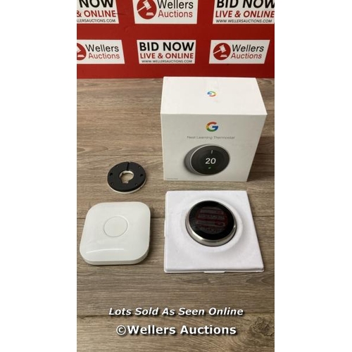 3123 - GOOGLE NEST LEARNING THERMOSTAT T3028GB / SIGNS OF USE / UNTESTED / H50