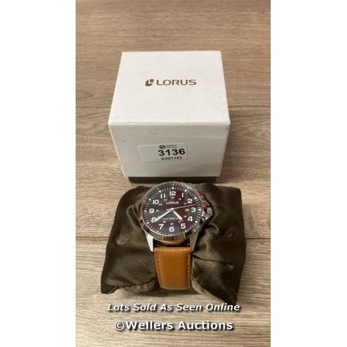 3136 - GENTS LORUS WATCH, SIGNS OF USE / H52