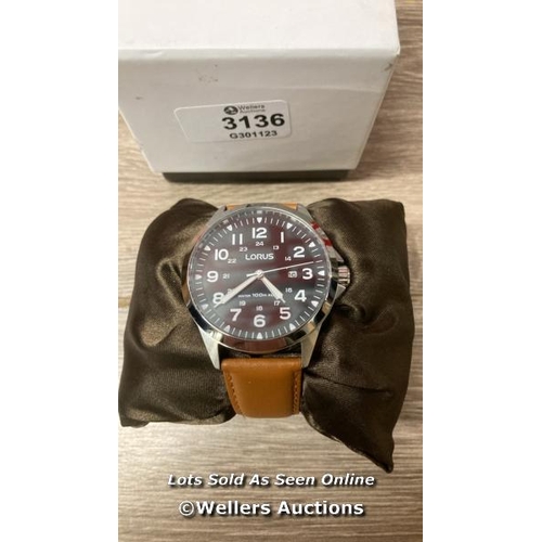 3136 - GENTS LORUS WATCH, SIGNS OF USE / H52