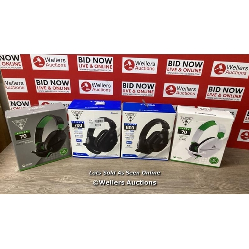 3171 - 4X ASSORTED TURTLE BEACH GAMING HEADSETS SIGNS OF USE / HD2