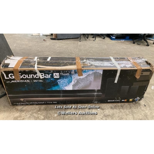 3223 - LG SOUNDBAR AL THINQ WITH MERIDIAN SN11GR / POWERS UP, NOT FULLY TESTED