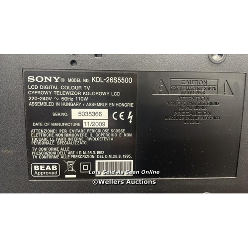 4416 - SONY BRAVIA KDL-26S5500 26