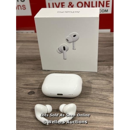 8006 - APPLE AIRPODS PRO (2ND GEN) / MQD83ZM/A / MAGSAFE CHARGING CASE WITH LANYARD LOOP / POWERS UP / CONN... 