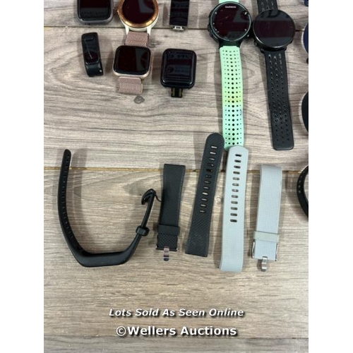 8042 - JOB LOT OF SPARTWATCHES INCL. FITBIT & GARMIN / FOR SPARES & REPAIRS