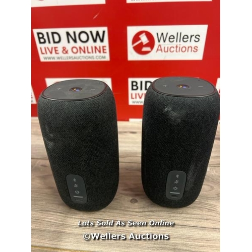 8075 - JBL LINK PORTABLE BLUETOOTH SPEAKER TWIN PACK / SIGNS OF USE / UNTESTED / WITHOUT CHARGERS OR BASES