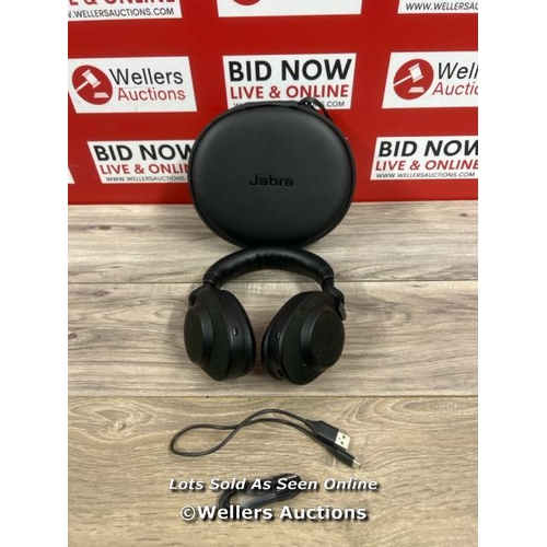 8079 - JABRA ELITE 85H WIRELESS BLUETOOTH ACTIVE NOISE CANCELLING OVER-EAR HEADPHONES / POWER UP, CONNECT T... 