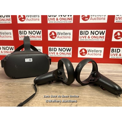 8119 - OCULUS QUEST NA / POWERS UP, CONNECTS TO PHONE, APPEARS FUNCTIONAL, SIGNS OF USE / ONE CONTROLLER HA... 