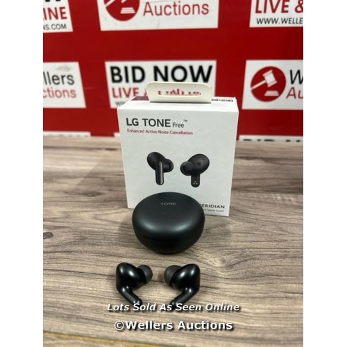 8127 - LG UFP5 WIRELESS EARBUDS / POWER UP / CONNECT TO BT / PLAY MUSIC / SIGNS OF USE