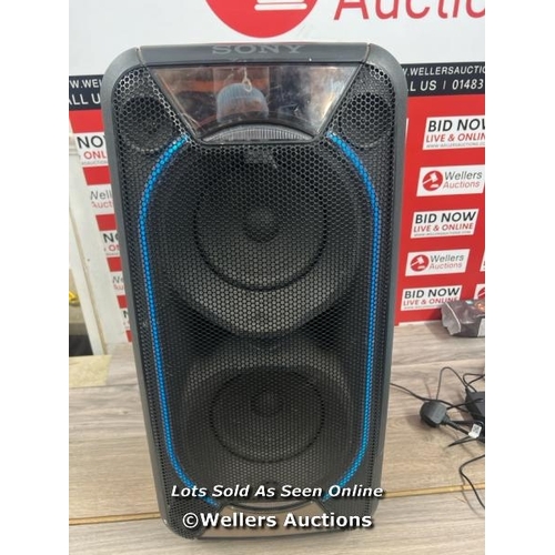 8132 - SONY GTK-XB72 EXTRA BASS HIGH POWER SPEAKER / POWERS UP, CONNECTS TO BT & PLAYS MUSIC / SIGNS OF USE