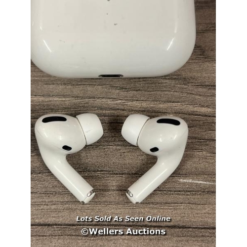 8133 - APPLE AIRPODS PRO / POWER UP / CONNECT TO BT / PLAY MUSIC / RIGHT AIRPOD IS DAMAGED(ONLY PLAYS LOUD ... 