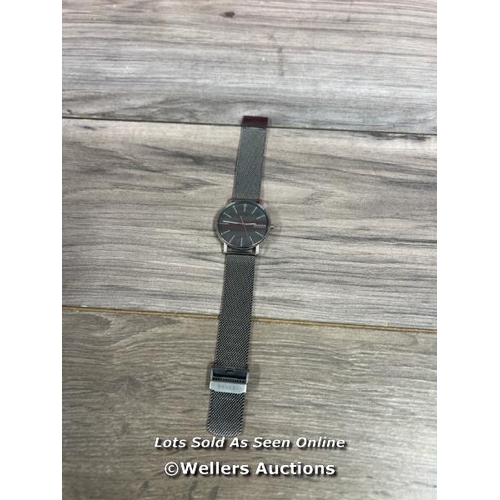 8146 - SKAGEN DENMARK ANALOG WATCH WITH STAINLESS MESH STRAP / SIGNS OF USE, SLIGHTLY SCRATCHED