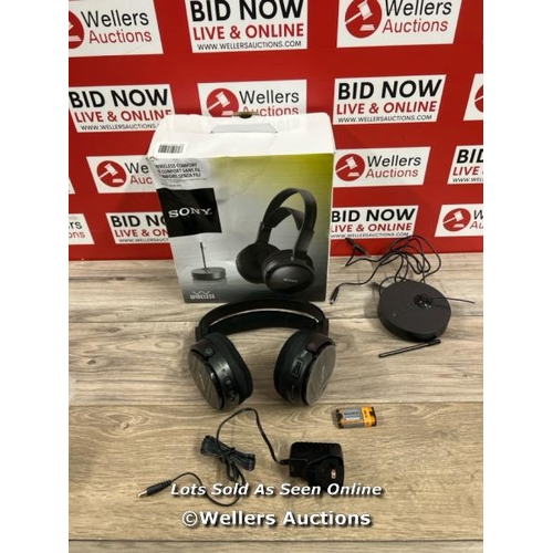 8153 - SONY MDR-RF811RK RF WIRELESS ON-EAR TV HEADPHONES / SIGNS OF USE, UNTESTED, DAMAGED ANTENNA