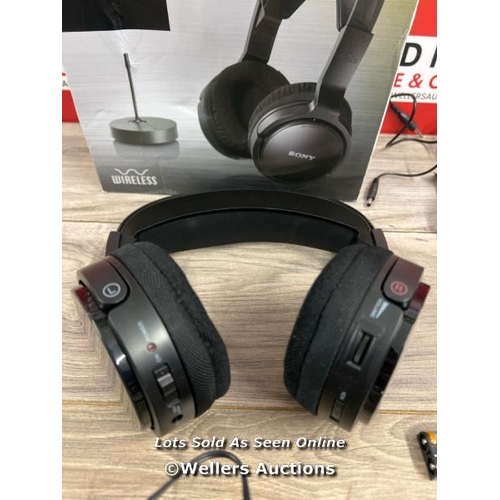 8153 - SONY MDR-RF811RK RF WIRELESS ON-EAR TV HEADPHONES / SIGNS OF USE, UNTESTED, DAMAGED ANTENNA