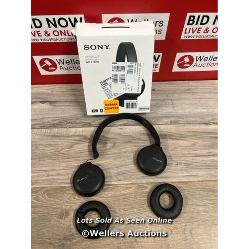 8154 - SONY WH-CH510 BLUETOOTH WIRELESS ON-EAR HEADPHONES / SIGNS OF USE, UNTESTED, DAMAGED