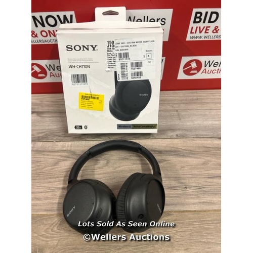 8155 - SONY WH-CH710N NOISE CANCELLING WIRELESS BLUETOOTH NFC OVER-EAR HEADPHONES / POWER UP, CONNECT TO BT... 