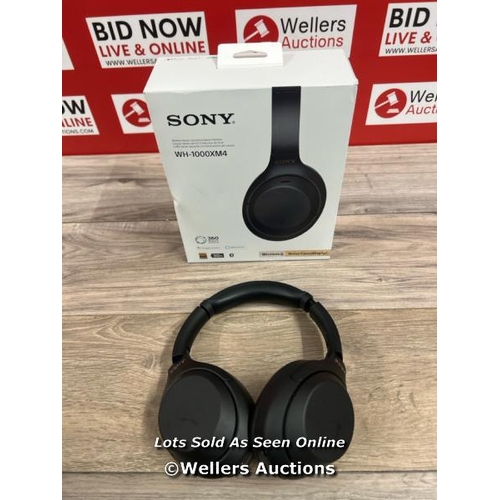 8156 - SONY WH-1000XM4 NOISE CANCELLING WIRELESS BLUETOOTH NFC HIGH RESOLUTION AUDIO OVER EAR HEADPHONES / ... 